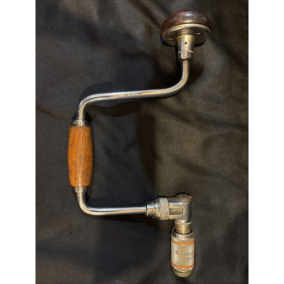 VTG Stanley No 923 12" Ratcheting Reversible Hand Brace Drill Auger Great Tool - Picture 5 of 12